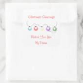 Weihnachtsleuchten Quadratischer Aufkleber (Tasche)