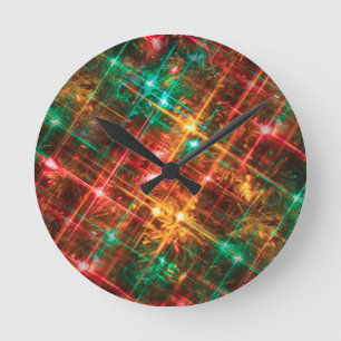 Weihnachtsleuchten Runde Wanduhr