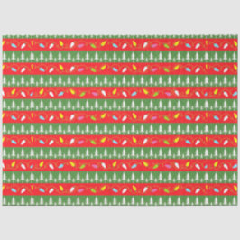 Weihnachtsleuchten und Bäume Seidenpapier