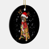 Weihnachtsleuchter Boxerhund mit Hornrescher Keramik Ornament (Rechts)