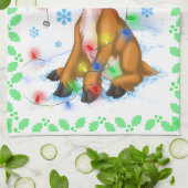 Weihnachtsleuchter Küchentuch (Gefaltet)