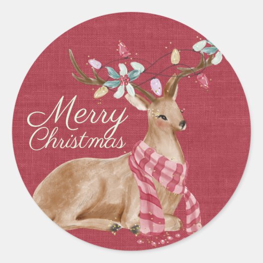 Weihnachtsleuchter Runder Aufkleber (Vorderseite)