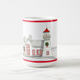 WeihnachtsLeuchtturm 1 Kaffeemaschine Tasse 15 oz