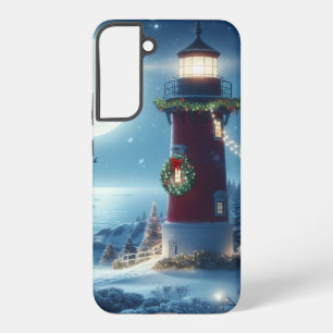 Weihnachtsleuchtturm nautisches Motiv Samsung Galaxy Hülle