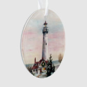 Weihnachtsleuchtturm Ornament (Vorderseite)