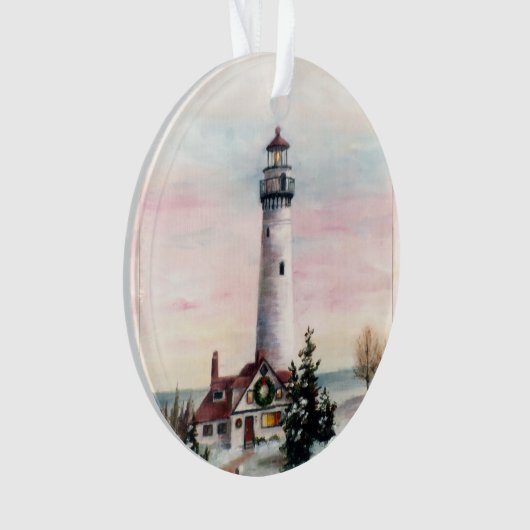 Weihnachtsleuchtturm Ornament (Vorderseite)