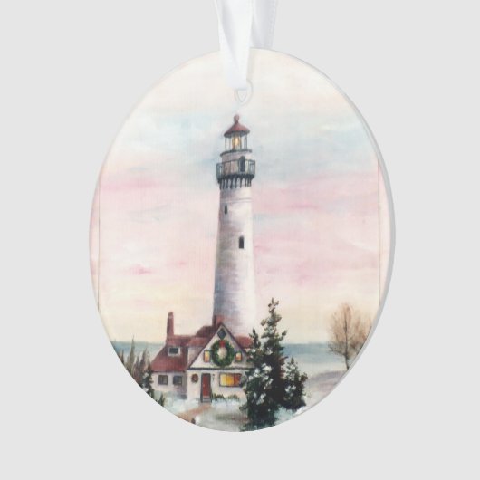 Weihnachtsleuchtturm Ornament (Vorderseite)
