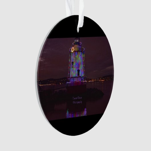 WeihnachtsLeuchtturm Ornament (Vorderseite)