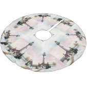 Weihnachtsleuchtturm Polyester Weihnachtsbaumdecke (Schrägansicht)