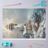 WeihnachtsLeuchtturm Seidenpapier (Basteln)