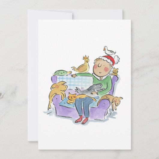 Weihnachtsleute Einladung (Vorderseite)