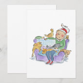Weihnachtsleute Einladung (Vorne/Hinten)