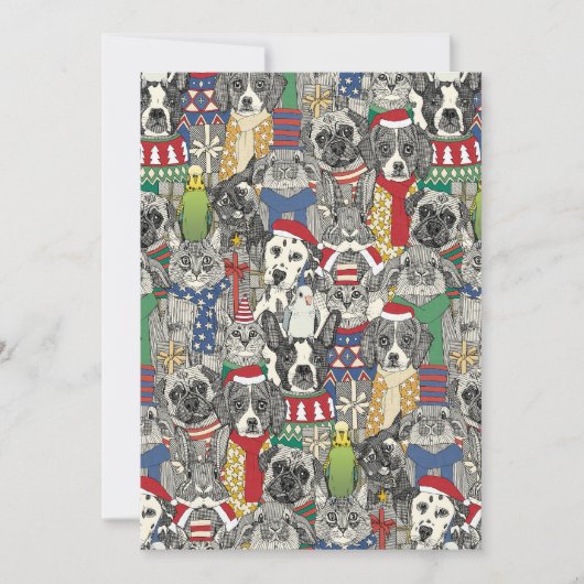 Weihnachtsleute Feiertagskarte (Vorderseite)