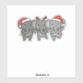 Weihnachtsleute Niedlich Aufkleber (Blatt)