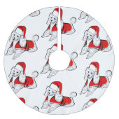 Weihnachtsleute Polyester Weihnachtsbaumdecke (Vorderseite)