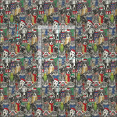 Weihnachtsleute Stoff (Kachel)