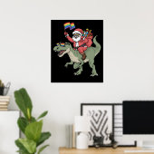 WeihnachtslGBT Weihnachtsmann TRex Rainbow Gay Pri Poster (Heimbüro)