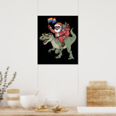 WeihnachtslGBT Weihnachtsmann TRex Rainbow Gay Pri Poster (Küche)