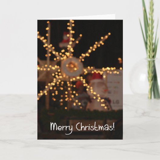 Weihnachtslicht Abstrakt Feiertagskarte (Vorderseite)