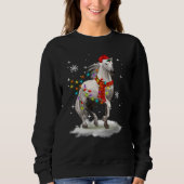 WeihnachtsLICHT am Pferd Funny Sweatshirt (Vorderseite)