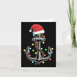 Weihnachtslicht Anchor Bootfahren Funny Boat Karte