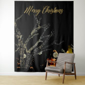 Weihnachtslicht auf dem Foto "Bäume" - Stand Wandteppich (Beispiel)