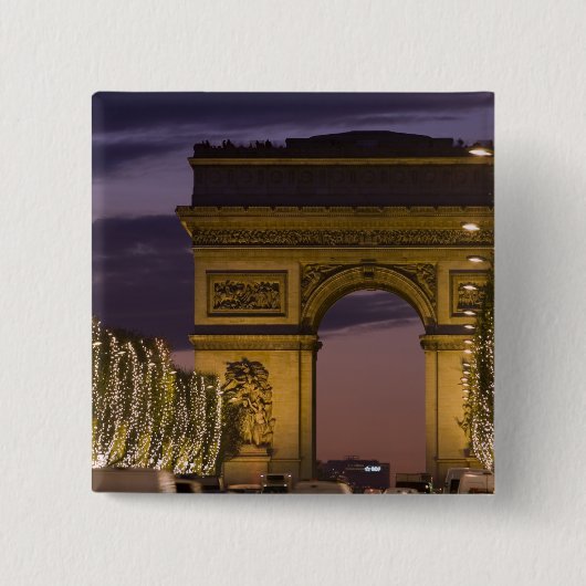 Weihnachtslicht auf den Champs Elysees Button (Vorderseite)