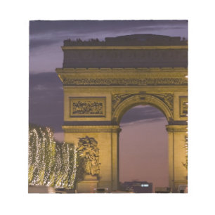 Weihnachtslicht auf den Champs Elysees Notizblock