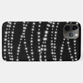 Weihnachtslicht auf schwarzen iPhone Case (Rückseite (Horizontal))