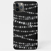 Weihnachtslicht auf schwarzen iPhone Case (Rückseite)