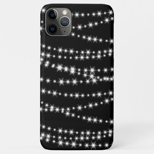 Weihnachtslicht auf schwarzen iPhone Case (Rückseite)