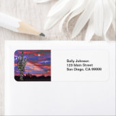 Weihnachtslicht auf Wüste Saguaro Kaktus (Insitu)