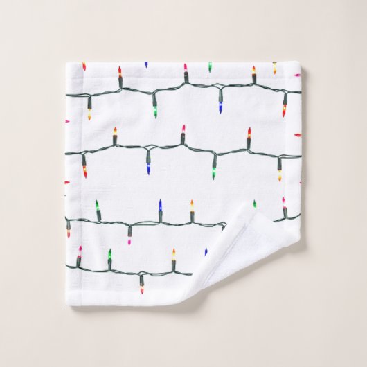 Weihnachtslicht Badhandtuch Set (Waschlappen)
