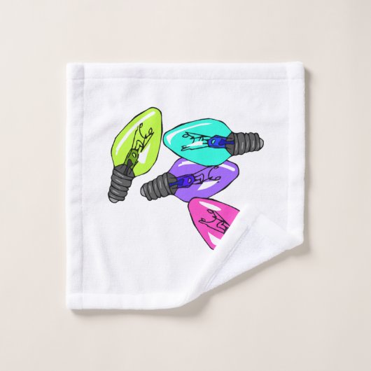 Weihnachtslicht Badhandtuch Set (Waschlappen)