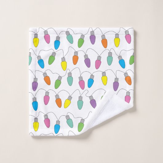Weihnachtslicht Badhandtuch Set (Waschlappen)