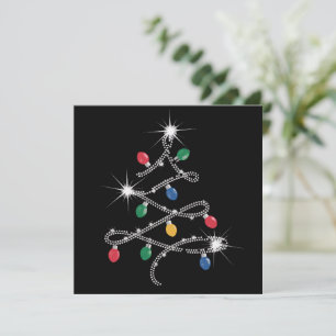 Weihnachtslicht Baum Rhinestone Mega Bling Feiertagskarte