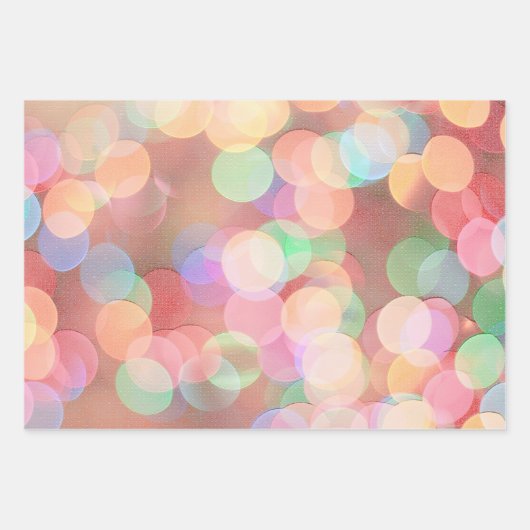 Weihnachtslicht Bokeh Bubbles Wrapper Papier (Vorderseite)
