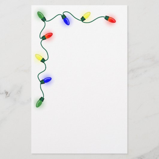 Weihnachtslicht-Briefpapier Briefpapier (Vorderseite)