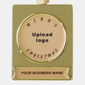 Weihnachtslicht Brown Banner-Ornament Gold (Vorderseite)