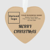 Weihnachtslicht Brown Heart Acrylic Ornament (Rückseite)