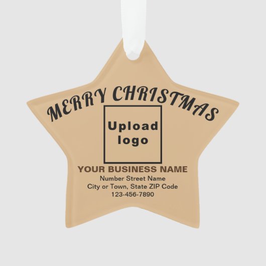 Weihnachtslicht Brown Star Acryl Ornament (Vorderseite)