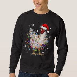 WeihnachtsLICHT Chicken Santa Sweatshirt