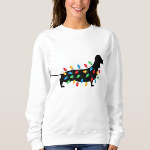 Weihnachtslicht Dackel Dackel Hund Lover Sweatshirt