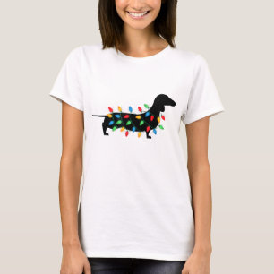 Weihnachtslicht Dackel Dackel Hund Lover T-Shirt