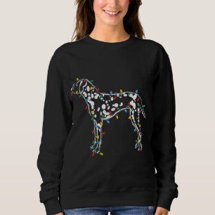 Weihnachtslicht Dalmatiner Hund Lover Ugly Sweater Sweatshirt