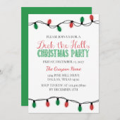 Weihnachtslicht Deck Weihnachts-Party in der Halle Einladung (Vorne/Hinten)
