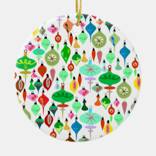 Weihnachtslicht der Fünfzigerjahre Keramik Ornament