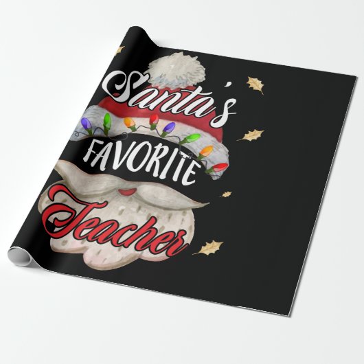 Weihnachtslicht der Lieblingslehrerin in der Weihn Geschenkpapier (Ungerollt)