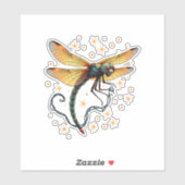 Weihnachtslicht-Dragonfly Aufkleber (Blatt)