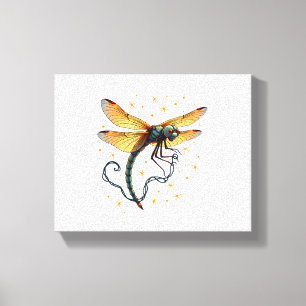 Weihnachtslicht-Dragonfly Leinwanddruck